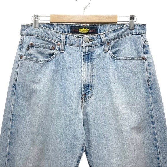 Vintage Todd Oldham Y2K Relaxed Fit Light Wash Straight Leg Jeans Womens Size 31 - Picture 4 of 13